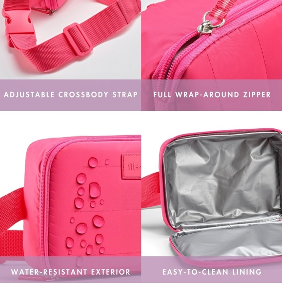 NWT Fit & Fresh Jada Belt Bag Cooler Hot Pink - Picture 11 of 12